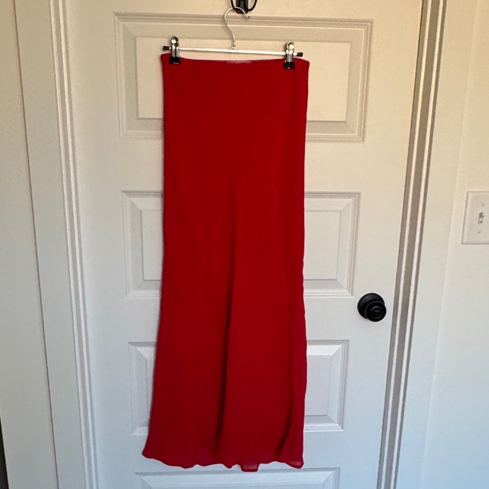 Reformation Red Maxi Skirt